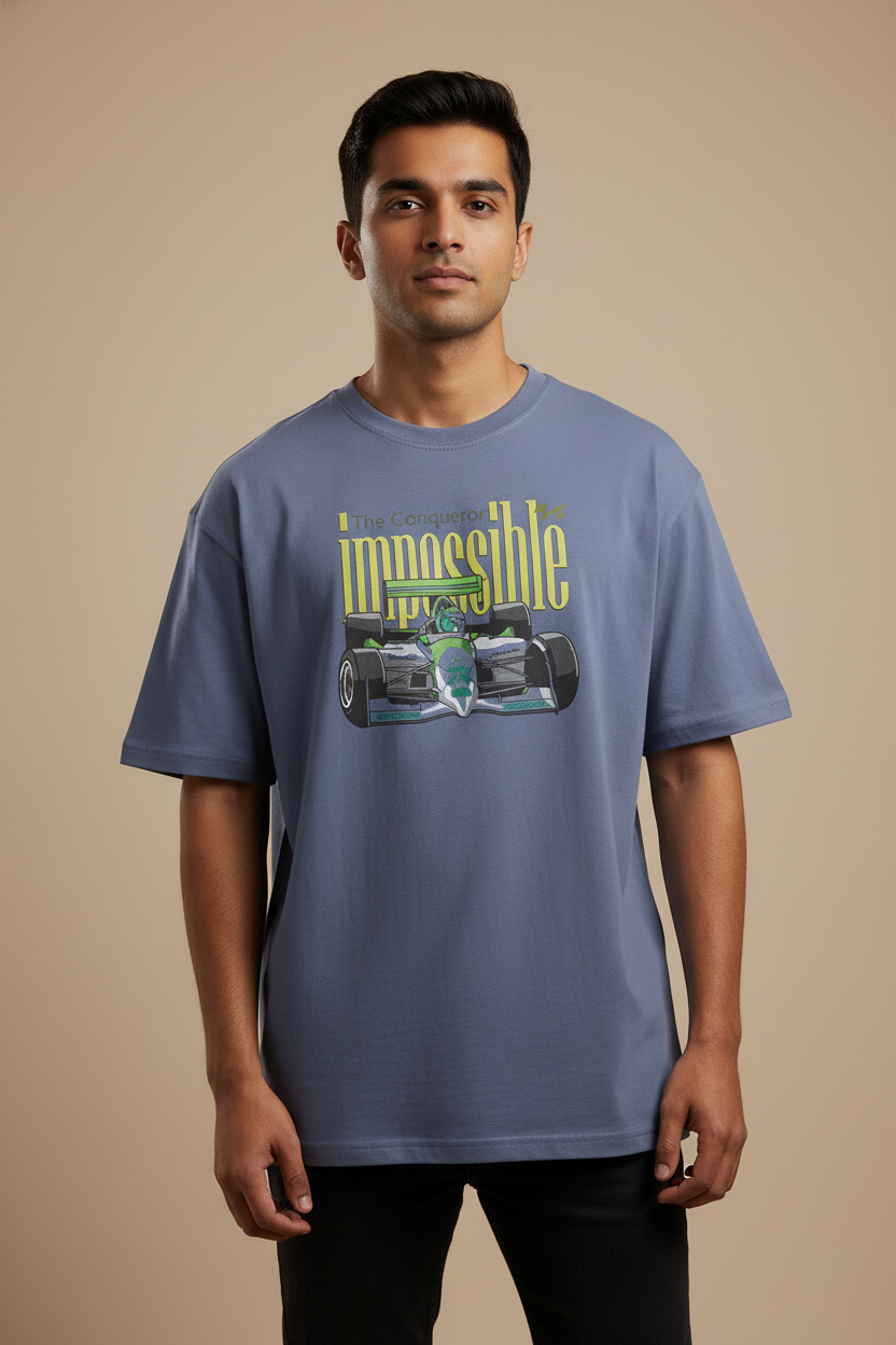 Men's Oversized T-Shirt Car Print