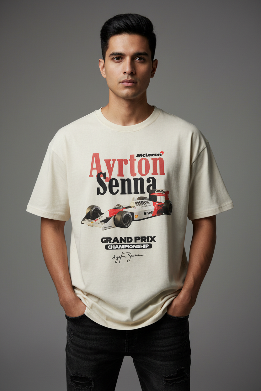 Men's Oversized T-shirt Grand Prix Senna Print