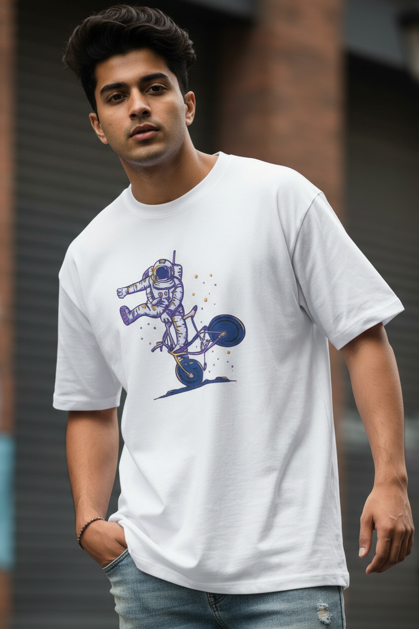 Men's Oversized T-shirt Astronaut Print
