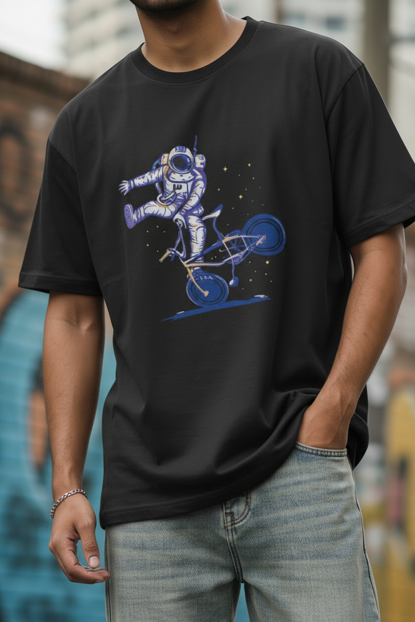 Men's Oversized T-shirt Astronaut Print