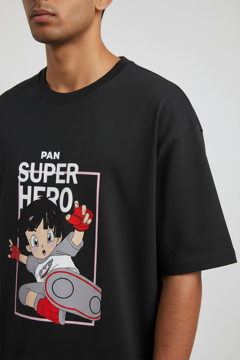 Men's Oversized T-Shirt Super Hero Print