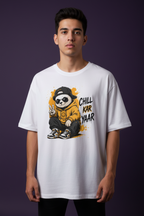 Men's Oversized T-Shirt Chill Teddy Print