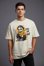 Men's Oversized T-Shirt Chill Teddy Print
