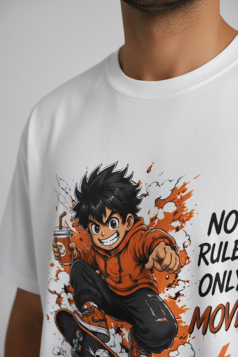 Men's Oversized T-Shirt No Rules Print