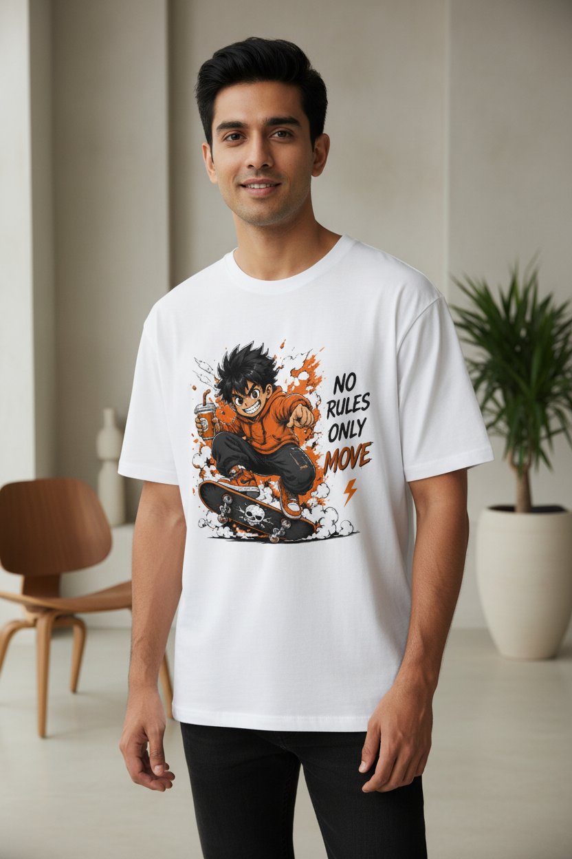 Men's Oversized T-Shirt No Rules Print