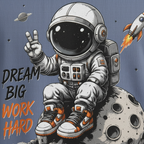 Men's Oversized T-Shirt Astronaut Dream Print