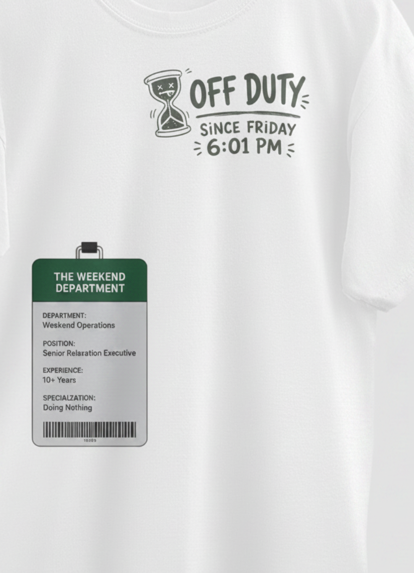 Men's Oversized T-shirt 'Weekend Department' Print