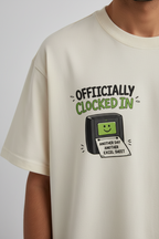 Men's Oversized T-shirt Officially Clocked In Print