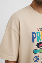 Men's Premium Oversized T-shirt 'Progress' Print