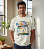 Men's Premium Oversized T-shirt 'Progress' Print