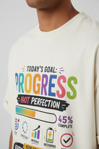 Men's Premium Oversized T-shirt 'Progress' Print
