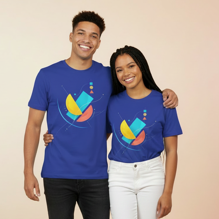 Unisex Abstract Print Regular T-Shirt
