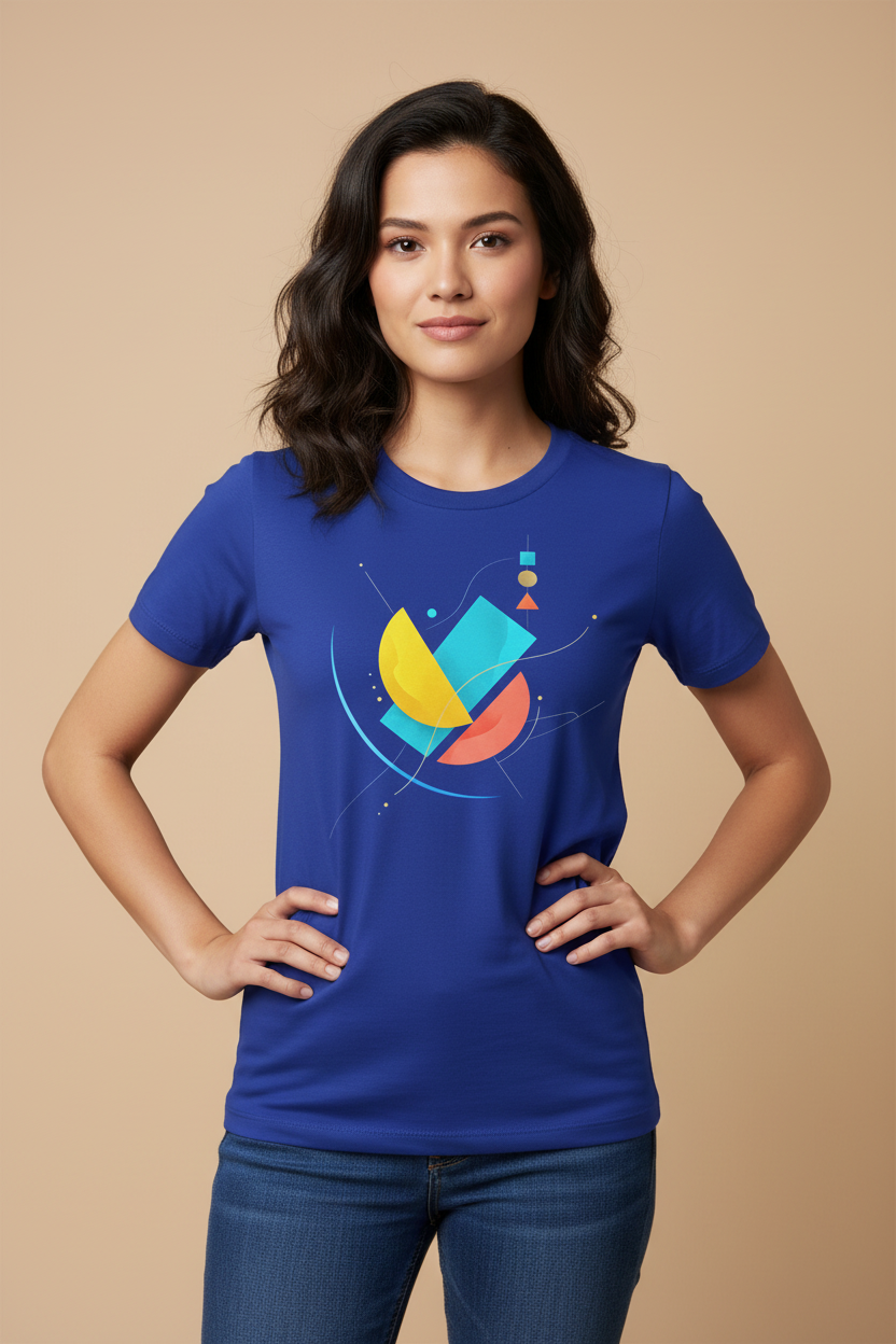 Unisex Abstract Print Regular T-Shirt