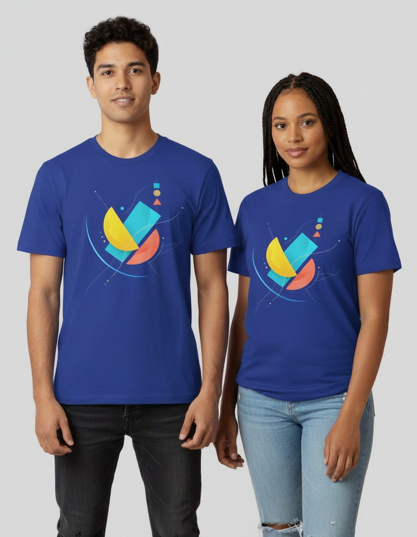 Unisex Abstract Print Regular T-Shirt