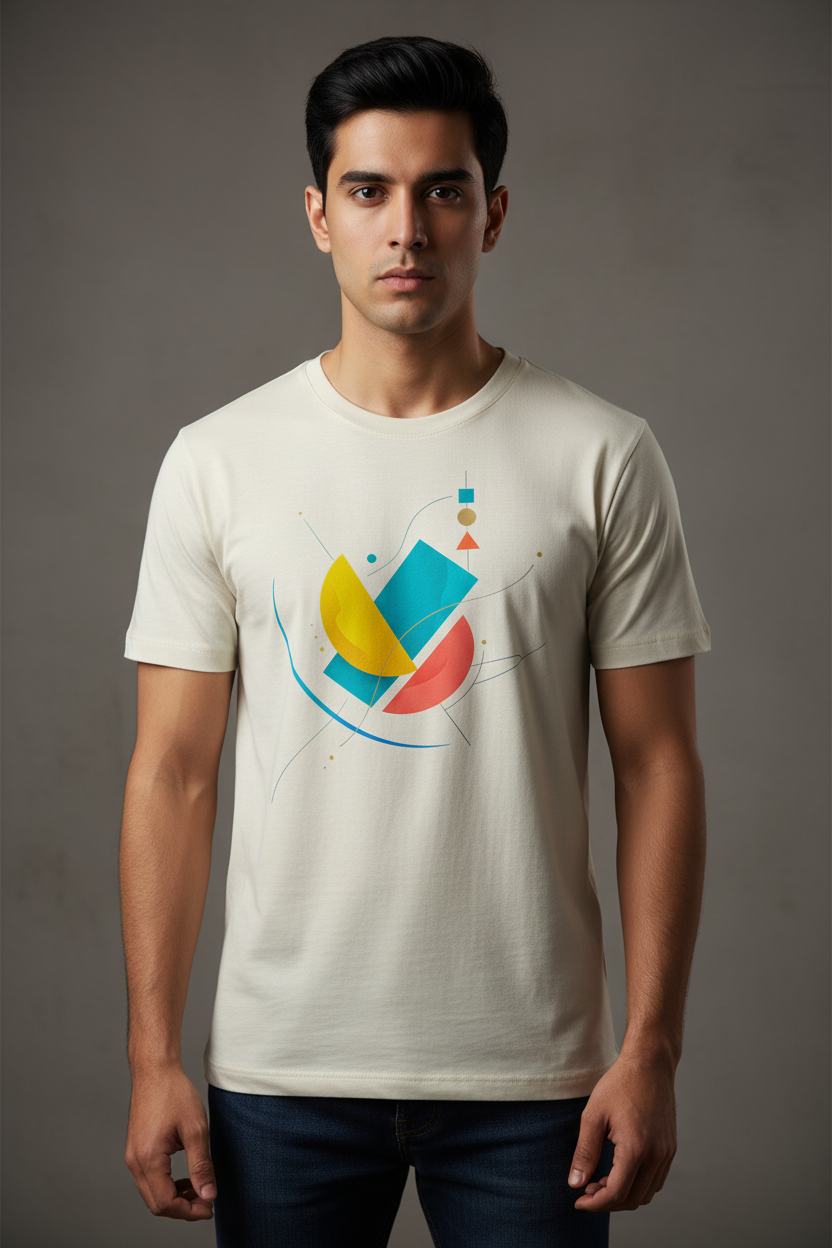 Unisex Abstract Print Regular T-Shirt