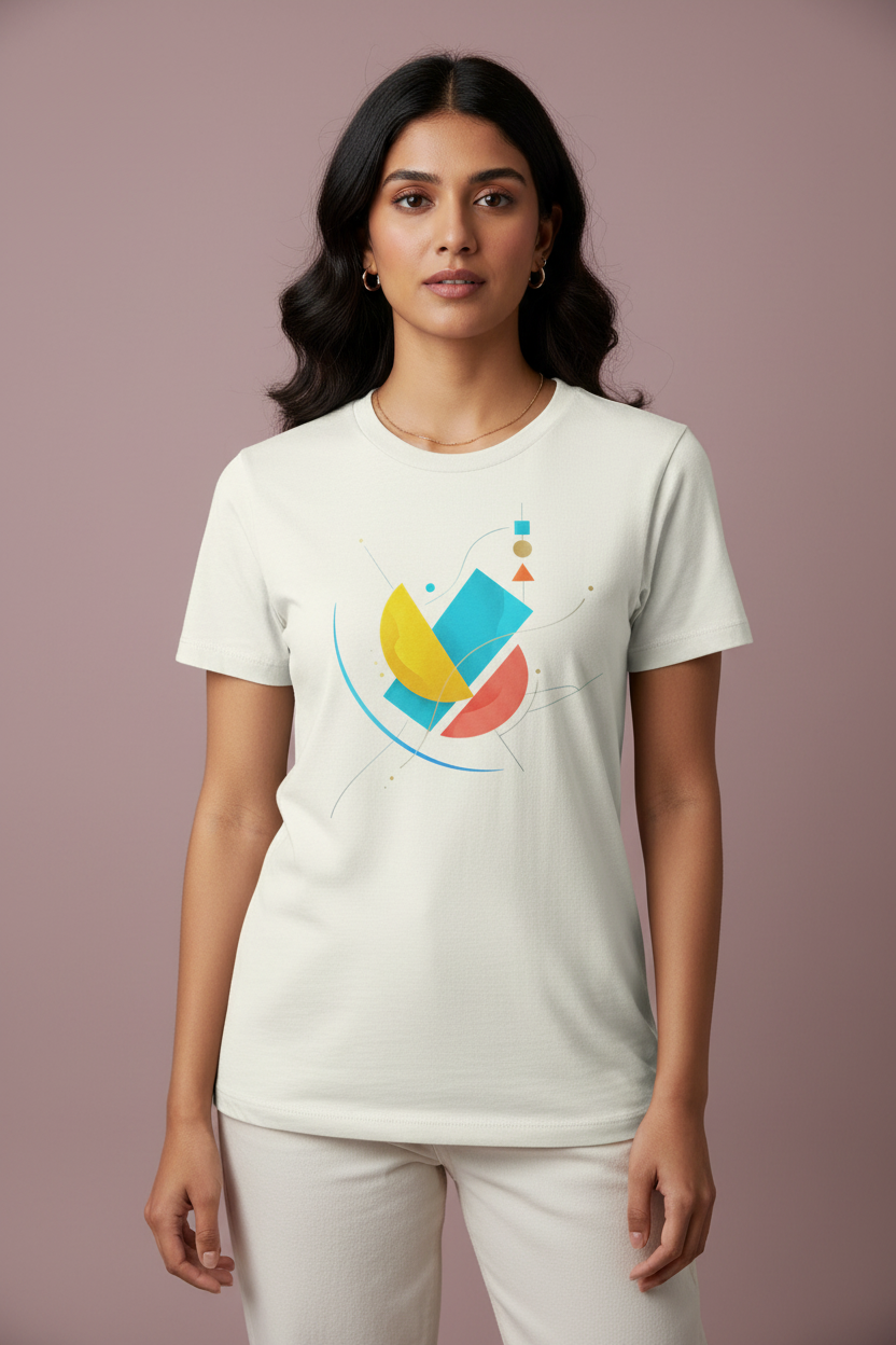 Unisex Abstract Print Regular T-Shirt
