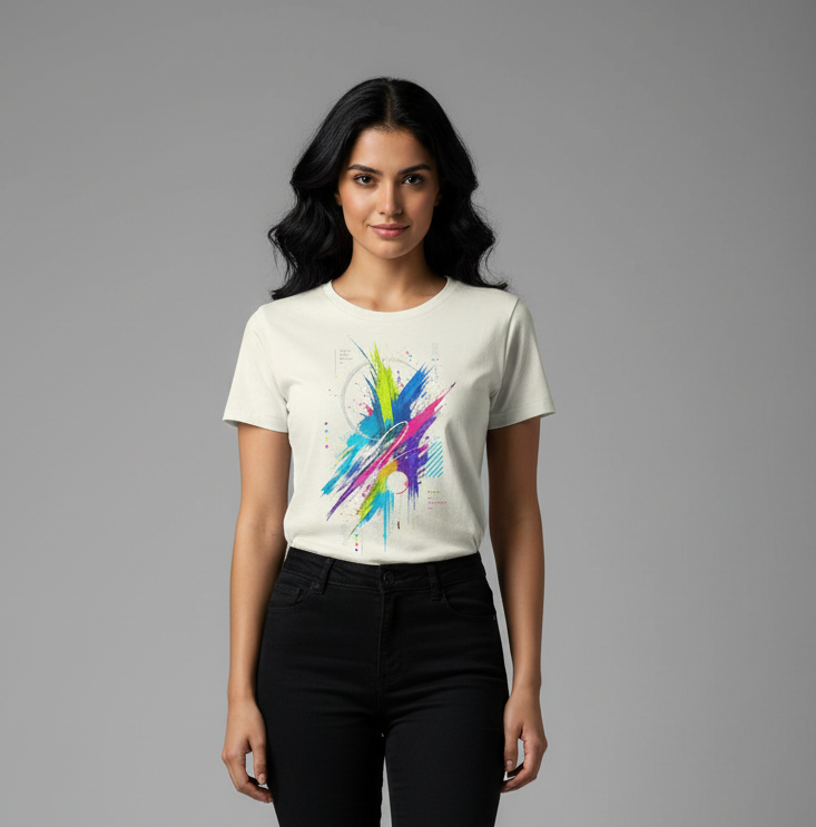 Unisex Abstract Print Regular Fit T-Shirt