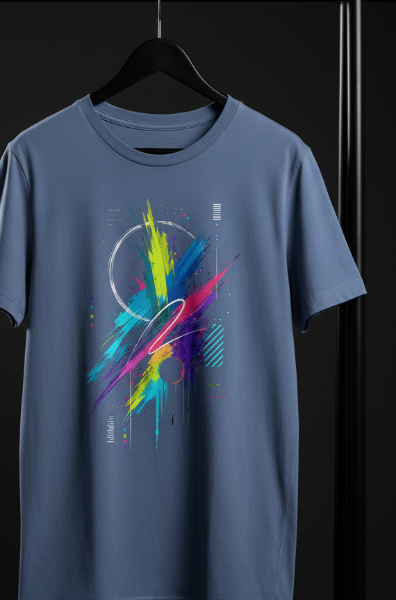 Unisex Abstract Print Regular Fit T-Shirt