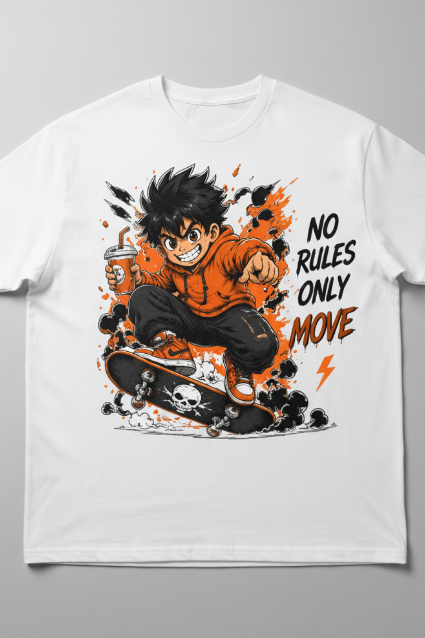 Men's Oversized T-Shirt No Rules Print